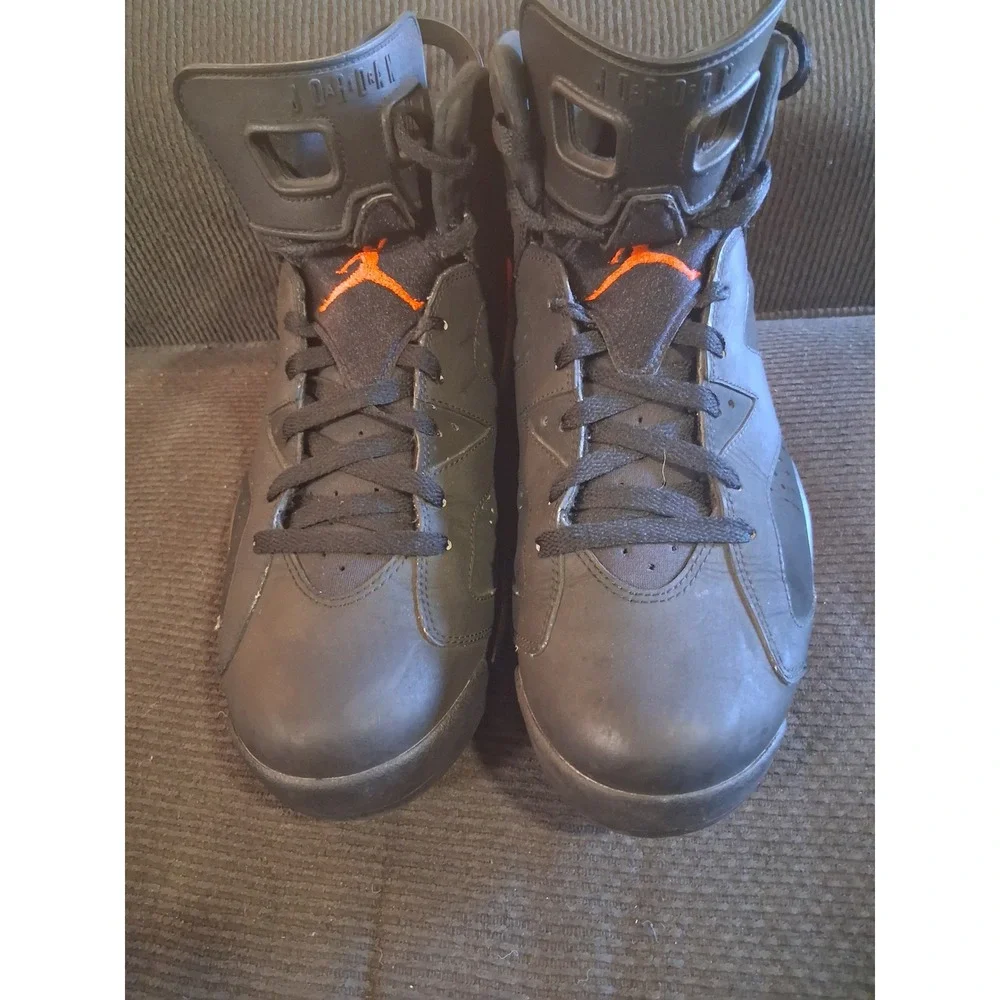 Nike Air Jordan 6 Retro Infrared Black Sneakers 384664-023 Mens 12 Shoes